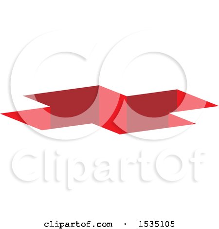 Clipart of a Red Cross Hole - Royalty Free Vector Illustration by Lal Perera