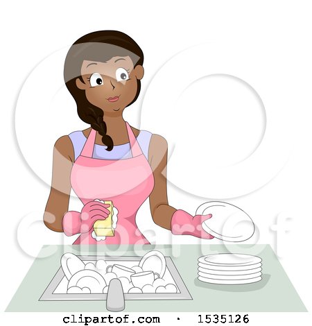 https://images.clipartof.com/small/1535126-Clipart-Of-A-Happy-Woman-Wearing-An-Apron-And-Gloves-While-Washing-Dishes-Royalty-Free-Vector-Illustration.jpg