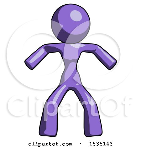 Purple Design Mascot Woman Sumo Wrestling Power Pose by Leo Blanchette