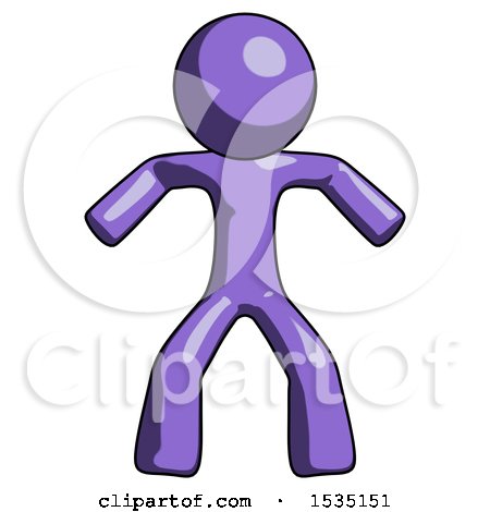 Purple Design Mascot Male Sumo Wrestling Power Pose by Leo Blanchette