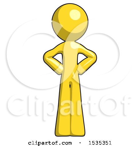 Yellow Design Mascot Man Hands on Hips by Leo Blanchette