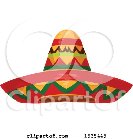 Clipart of a Sombrero Hat - Royalty Free Vector Illustration by Vector Tradition SM