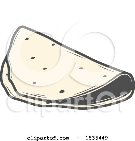 Clipart of a Tortilla, in Retro Style - Royalty Free Vector Illustration by Vector Tradition SM