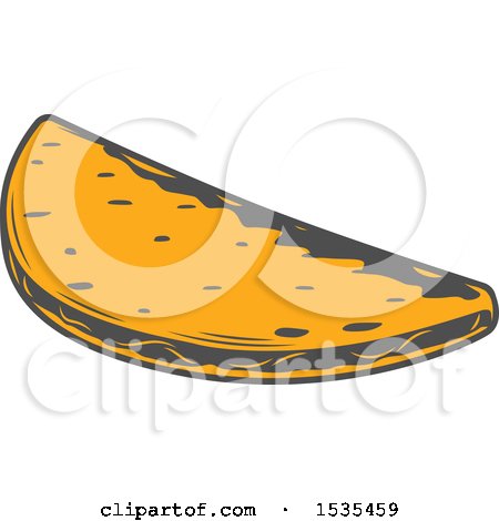 Clipart of a Taco Shell, in Retro Style - Royalty Free Vector Illustration by Vector Tradition SM