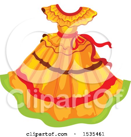 Clipart of a Mexican Dress - Royalty Free Vector Illustration by Vector Tradition SM
