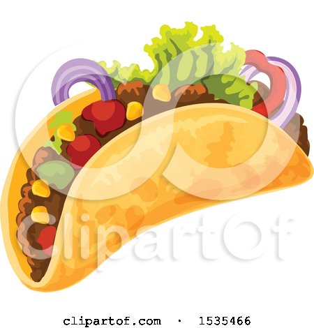 Clipart of a Taco - Royalty Free Vector Illustration by Vector Tradition SM