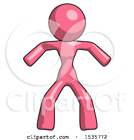 Pink Design Mascot Woman Sumo Wrestling Power Pose by Leo Blanchette