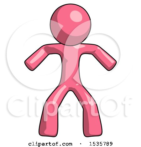 Pink Design Mascot Male Sumo Wrestling Power Pose by Leo Blanchette
