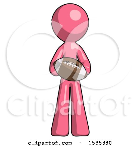 Pink Design Mascot Man Giving Football to You by Leo Blanchette