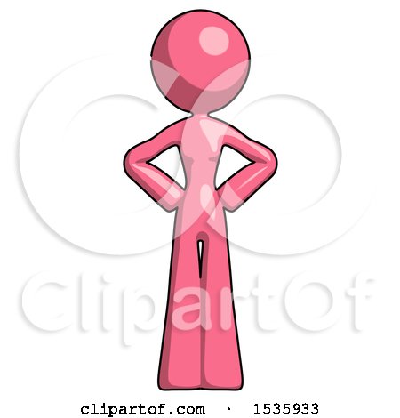Pink Design Mascot Woman Hands on Hips by Leo Blanchette