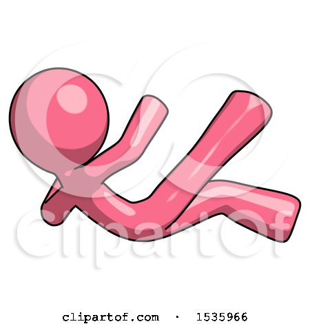 Pink Design Mascot Man Falling Backwards by Leo Blanchette