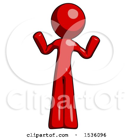 Red Design Mascot Man Shrugging Confused by Leo Blanchette