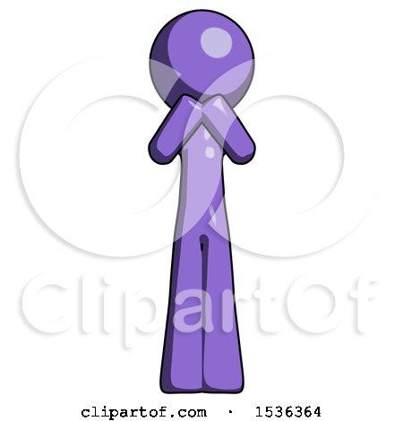 Purple Design Mascot Man Laugh, Giggle, or Gasp Pose by Leo Blanchette