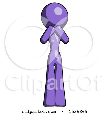 Purple Design Mascot Woman Laugh, Giggle, or Gasp Pose by Leo Blanchette