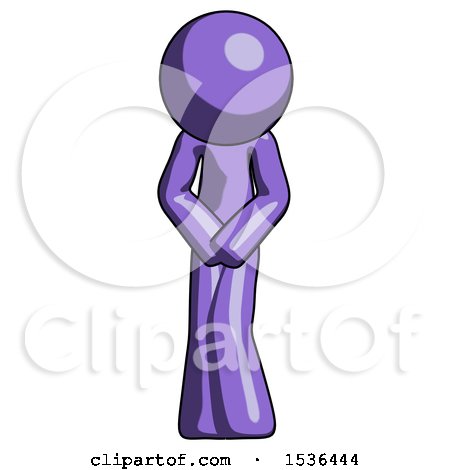 Purple Design Mascot Bending over Hurt or Nautious by Leo Blanchette
