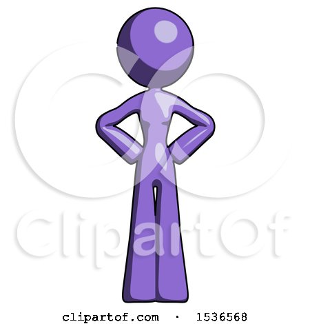 Purple Design Mascot Woman Hands on Hips by Leo Blanchette