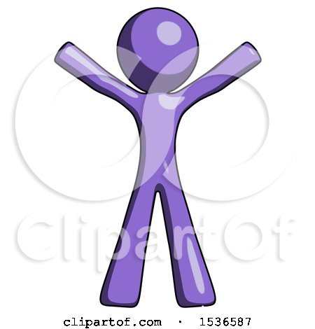 Purple Design Mascot Man Surprise Pose, Arms and Legs out by Leo Blanchette
