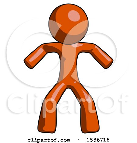 Orange Design Mascot Male Sumo Wrestling Power Pose by Leo Blanchette