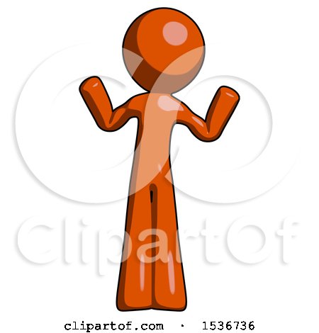 Orange Design Mascot Man Shrugging Confused by Leo Blanchette