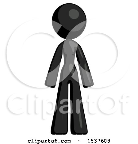 Black Design Mascot Woman Standing Facing Forward by Leo Blanchette