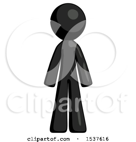 Black Design Mascot Man Standing Facing Forward by Leo Blanchette