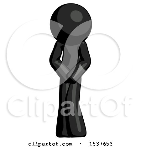 Black Design Mascot Bending over Hurt or Nautious by Leo Blanchette