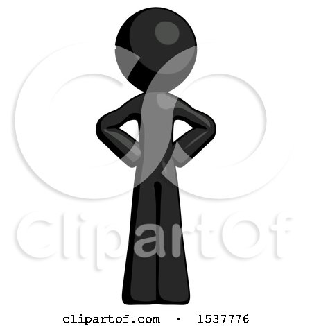 Black Design Mascot Man Hands on Hips by Leo Blanchette