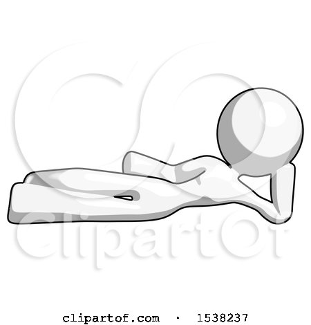 White Design Mascot Woman Reclined on Side by Leo Blanchette