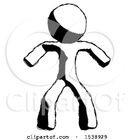 Ink Design Mascot Male Sumo Wrestling Power Pose by Leo Blanchette