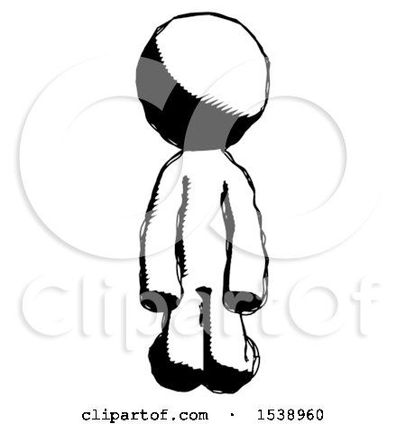 Ink Design Mascot Man Kneeling Front Pose by Leo Blanchette