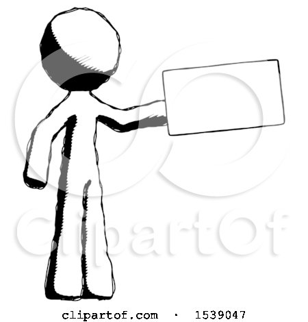 Ink Design Mascot Man Holding Large Envelope by Leo Blanchette