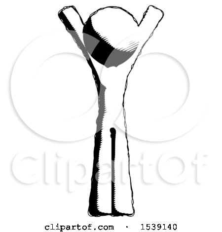 Ink Design Mascot Man Hands up by Leo Blanchette