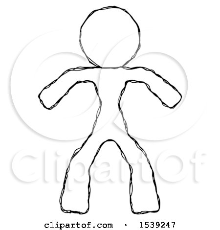 Sketch Design Mascot Woman Sumo Wrestling Power Pose by Leo Blanchette