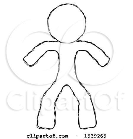 Sketch Design Mascot Male Sumo Wrestling Power Pose by Leo Blanchette