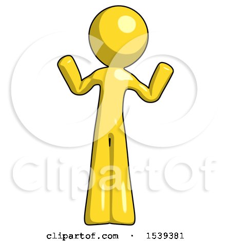 Yellow Design Mascot Man Shrugging Confused by Leo Blanchette