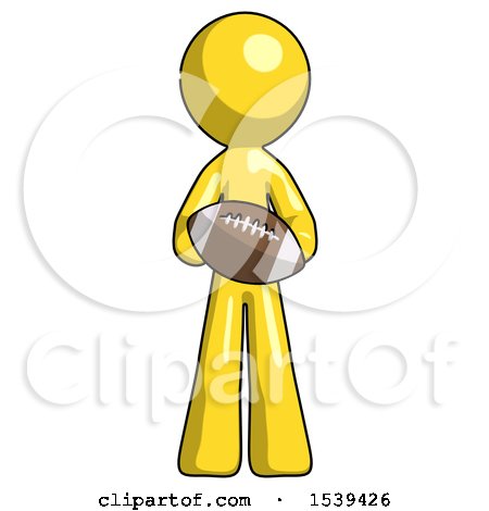 Yellow Design Mascot Man Giving Football to You by Leo Blanchette