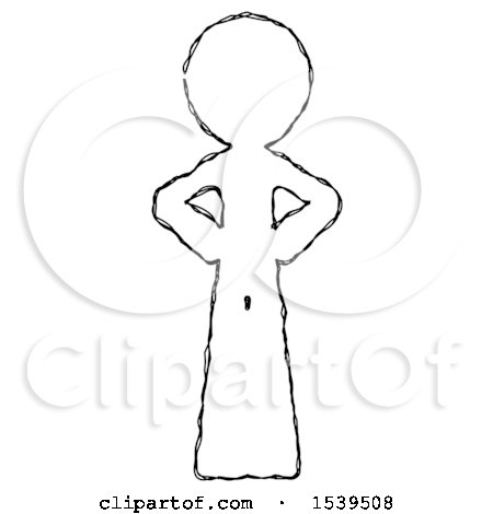Sketch Design Mascot Man Hands on Hips by Leo Blanchette