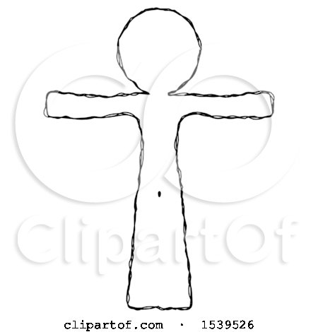 Sketch Design Mascot Man T-Pose Arms up Standing by Leo Blanchette