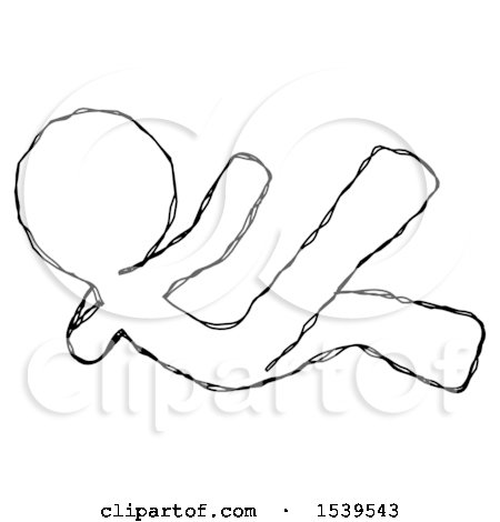 Sketch Design Mascot Man Falling Backwards by Leo Blanchette
