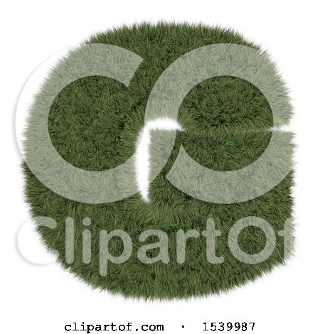 Clipart of a 3d Grassy Capital Letter G on a White Background - Royalty Free Illustration by KJ Pargeter