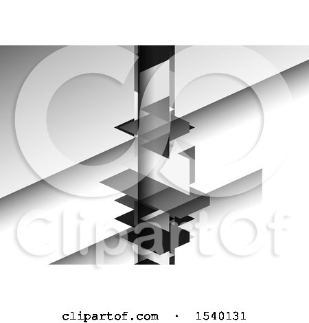 Clipart of a Grayscale Geometric Background - Royalty Free Vector Illustration by KJ Pargeter