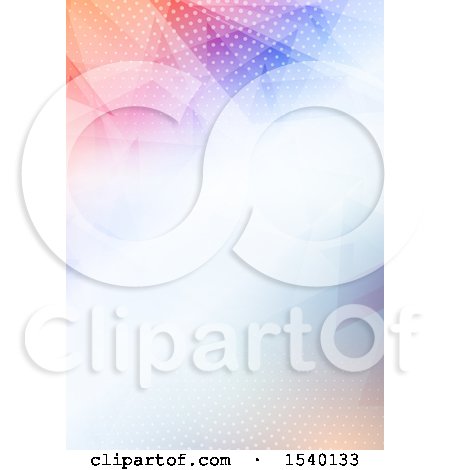 Clipart of a Colorful Halftone and Geometric Background - Royalty Free Vector Illustration by KJ Pargeter