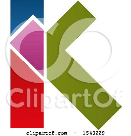 Clipart of a Letter K Logo Design - Royalty Free Vector Illustration by Vector Tradition SM