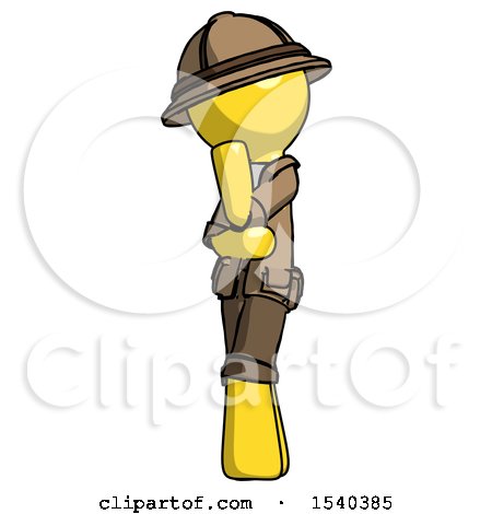 Yellow Explorer Ranger Man Thinking, Wondering, or Pondering by Leo Blanchette