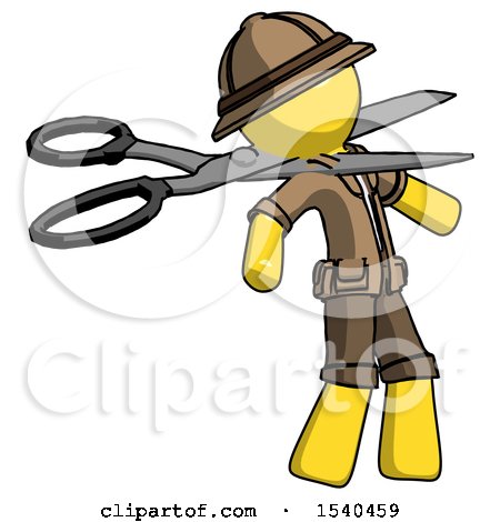 Yellow Explorer Ranger Man Scissor Beheading Office Worker Execution by Leo Blanchette