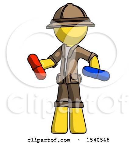 Yellow Explorer Ranger Man Red Pill or Blue Pill Concept by Leo Blanchette