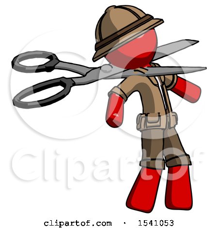 Red Explorer Ranger Man Scissor Beheading Office Worker Execution by Leo Blanchette
