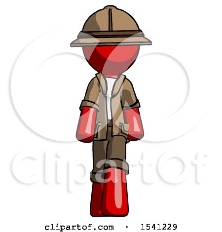 Red Explorer Ranger Man Walking Front View by Leo Blanchette