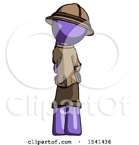 Purple Explorer Ranger Man Thinking, Wondering, or Pondering Rear View by Leo Blanchette
