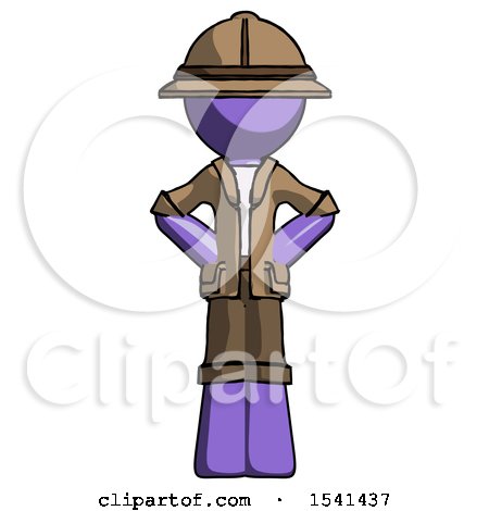 Purple Explorer Ranger Man Hands on Hips by Leo Blanchette
